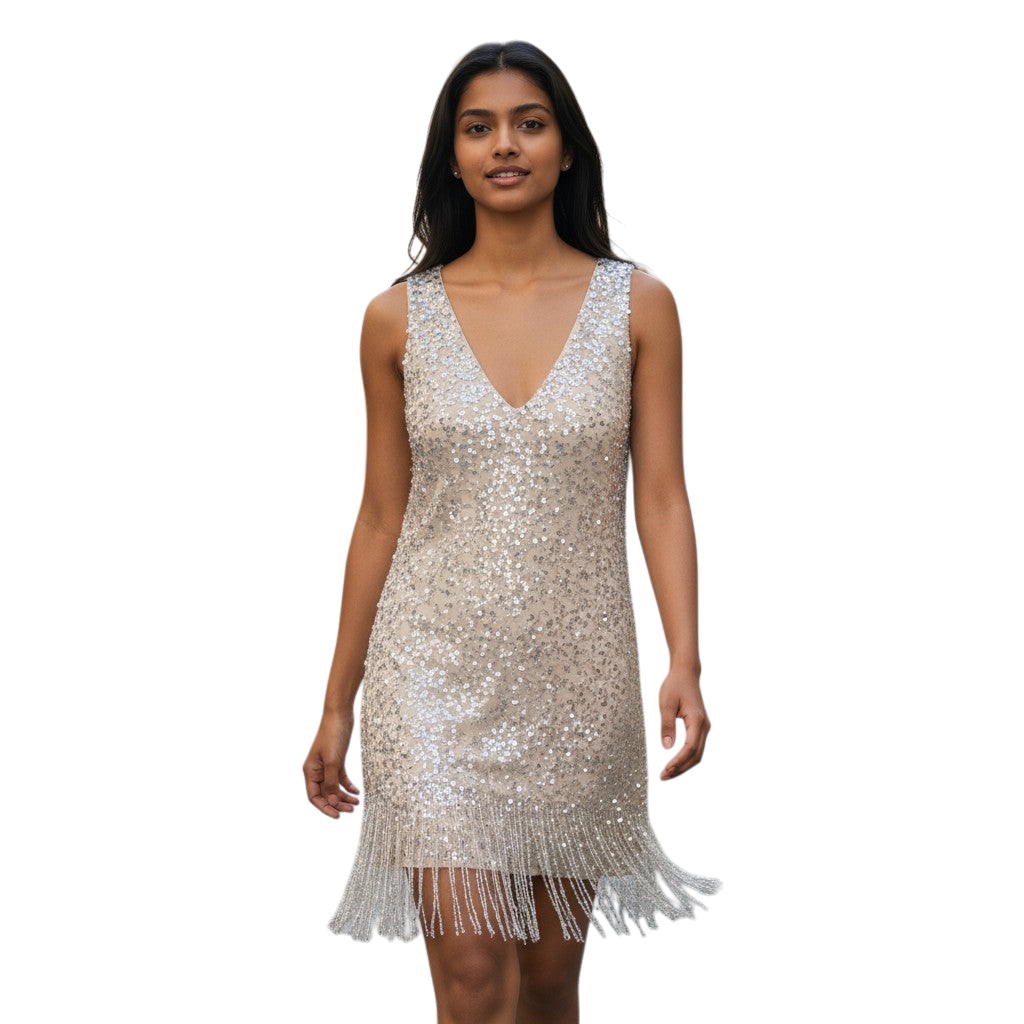 Sparkle & Fringe Fiesta Dress - Let the Good Times Shine!