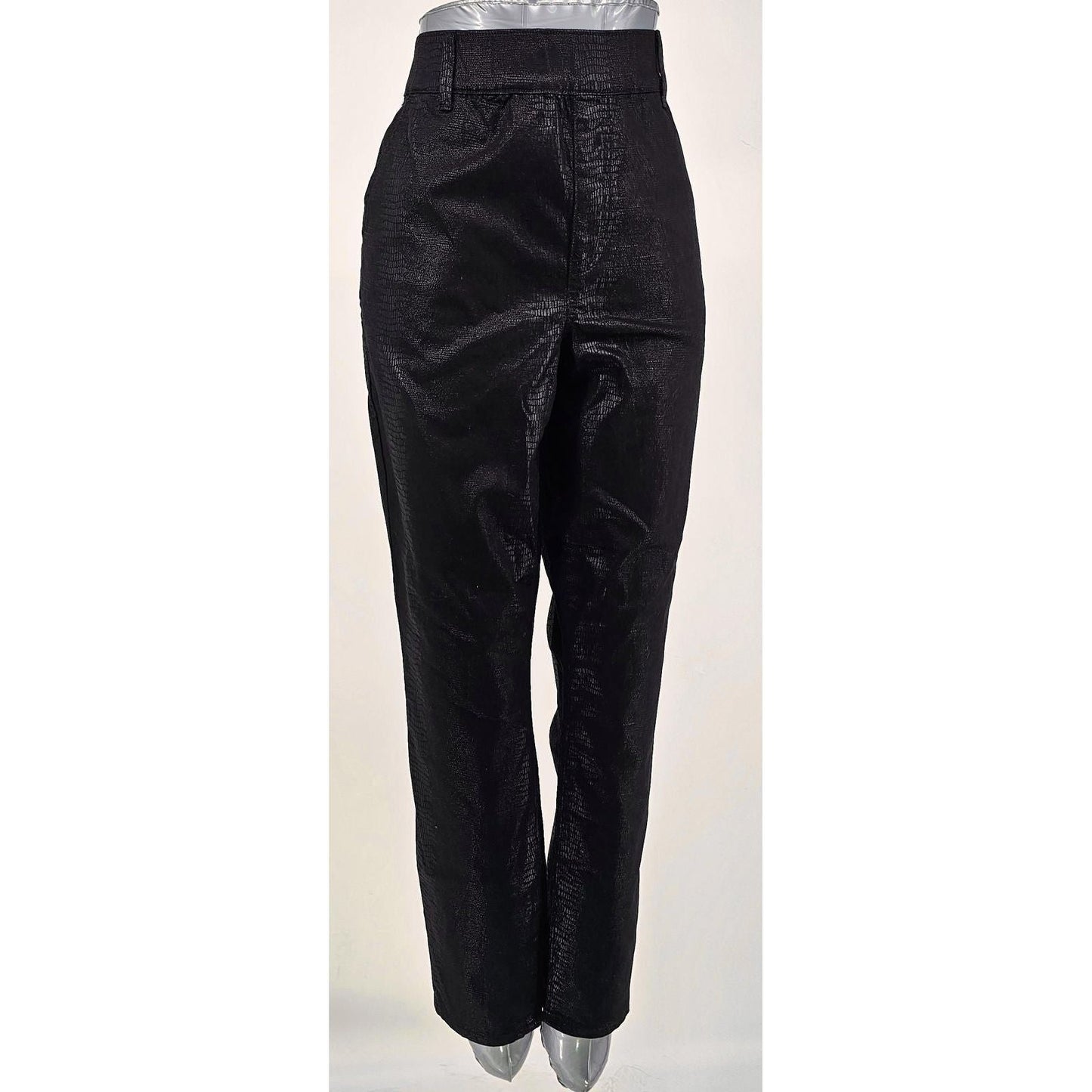 Sleek Snakeskin Pants - Channel Your Inner Fashion Predator