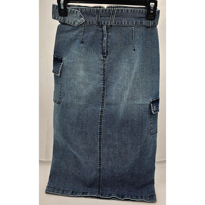Denim Ankle Length Skirt