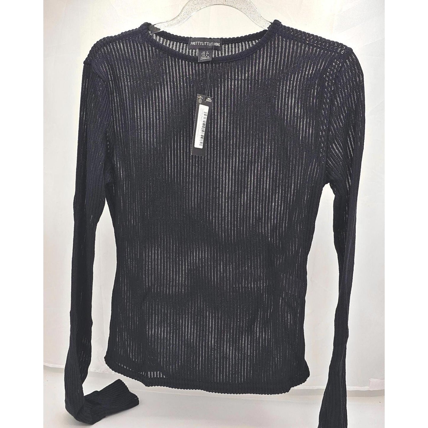 Sassy Sheer Ribbed Long Sleeve Top [MASTER]