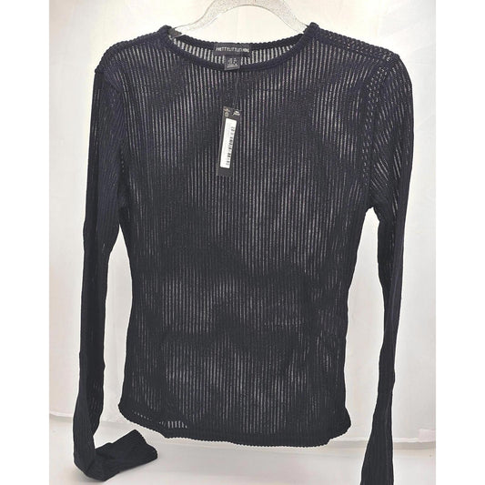 Sassy Sheer Ribbed Long Sleeve Top [MASTER]