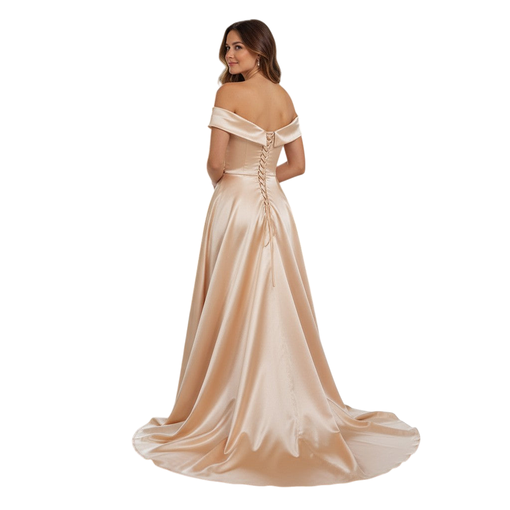 Peach Dreams Satin Ballgown - Feel Like Royalty!