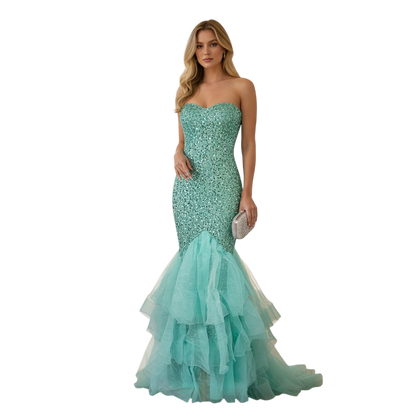 Aqua Dreamy Sparkle Mermaid Dress