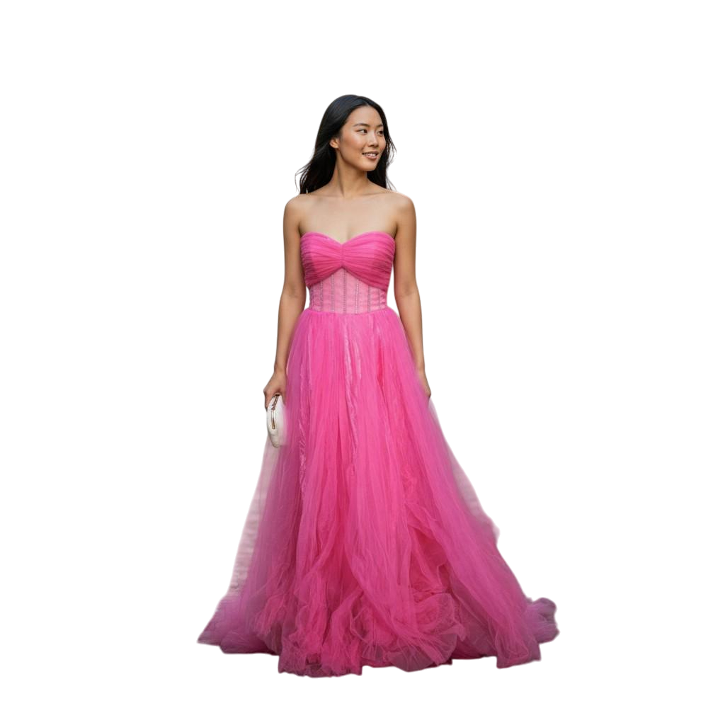 Bubblegum Bliss Evening Gown: Flutter into Fabulousness!