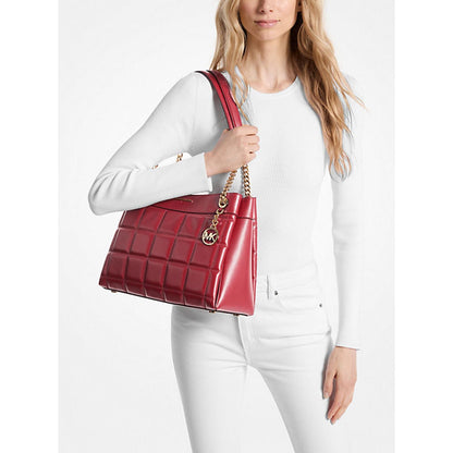 Susan Medium Quilted Leather Tote Handbag