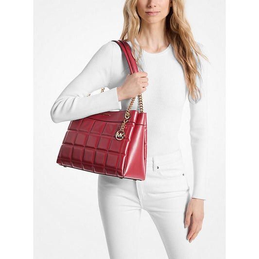 Susan Medium Quilted Leather Tote Handbag