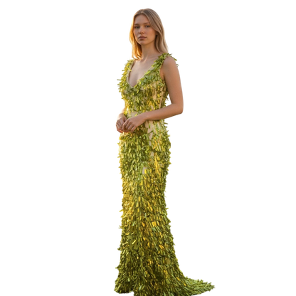 Disco Inferno Glamour Gown: Shine Bright Like a Neon Light