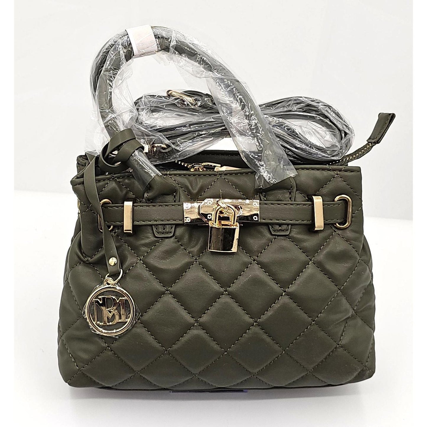 Quirky Quilted Satchel with Lock Charm