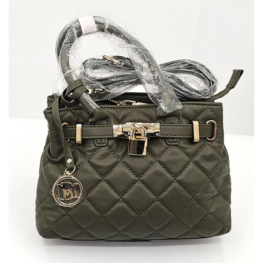 Quirky Quilted Satchel with Lock Charm
