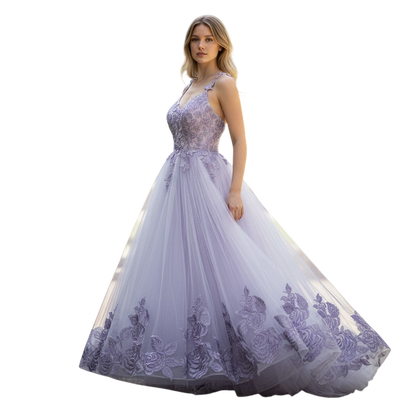 Lavender Dreamscape Ball Gown: Dance Like No One's Watching!