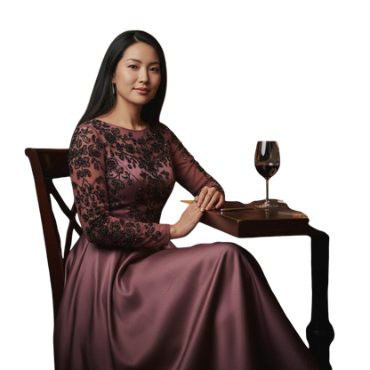 Garnet Gown: A Slice of Glamour with a Side of Drama