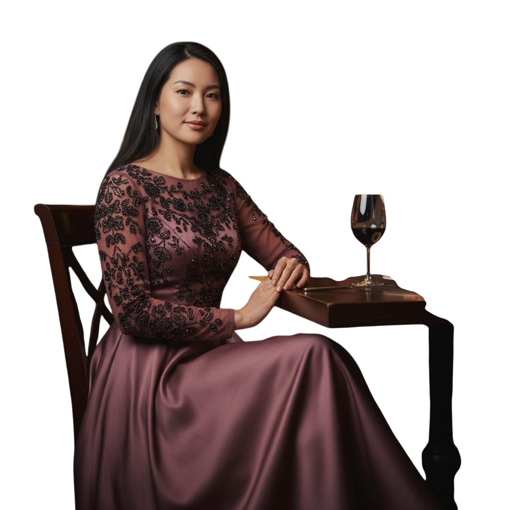 Garnet Gown: A Slice of Glamour with a Side of Drama