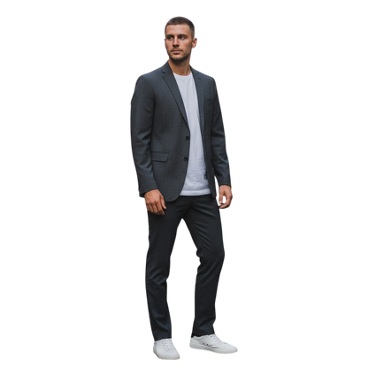 Dapper Dynamo: Classic Grey Blazer for Every Occasion