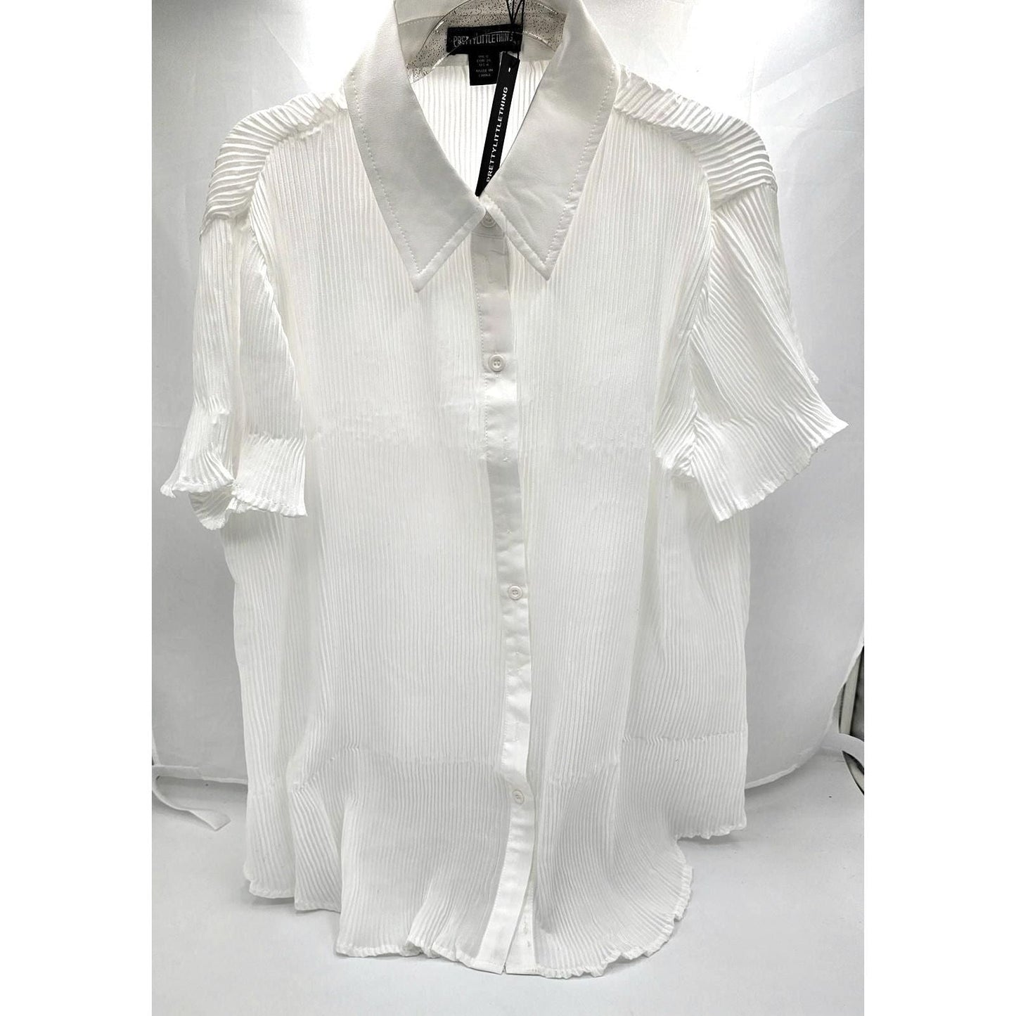 PrettyLittleThing Chiffon Chic Pleated Blouse - Look Like a Million Bucks/8