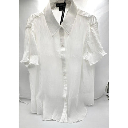 PrettyLittleThing Chiffon Chic Pleated Blouse - Look Like a Million Bucks/8