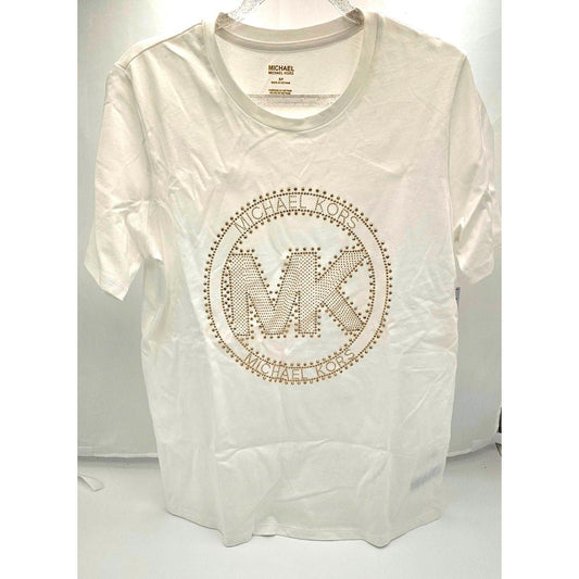 MK Logo T-Shirt - Classic Comfort with a Bling Twist