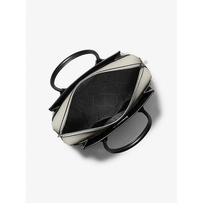 Mercer Medium Color-Block Leather Belted Satchel