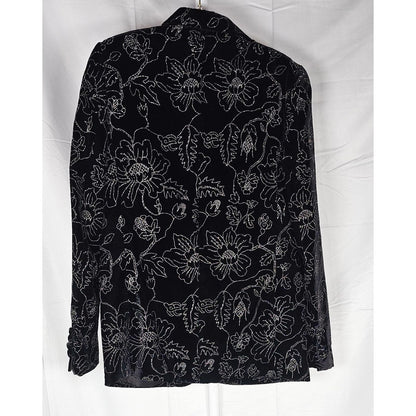 Black & Silver Enhanced Blazer - Power Dressing Perfected