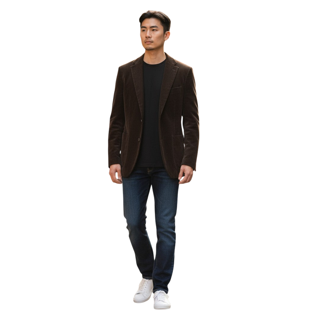 Chic Chocolate Velvet Blazer: Class Meets Cozy!