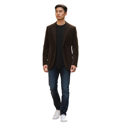 Chic Chocolate Velvet Blazer: Class Meets Cozy!