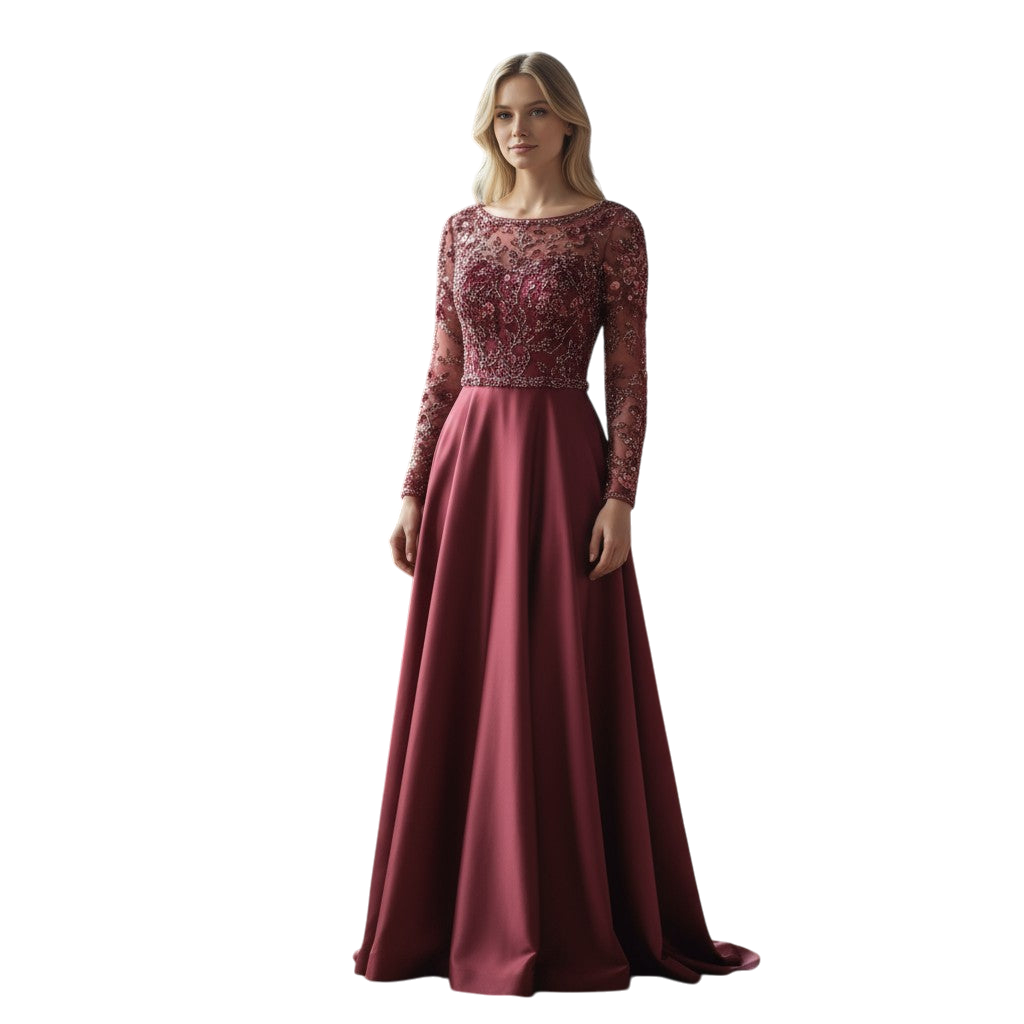 Garnet Gown: A Slice of Glamour with a Side of Drama