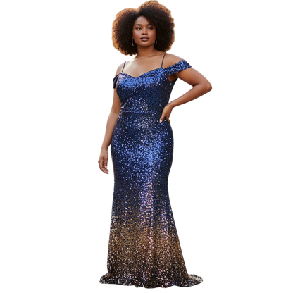 Starry Night Glamour Gown: Shine Like the Cosmos!