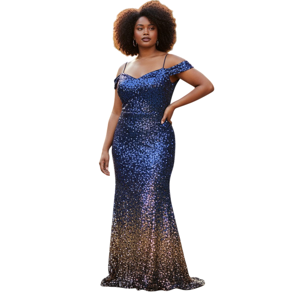 Starry Night Glamour Gown: Shine Like the Cosmos!