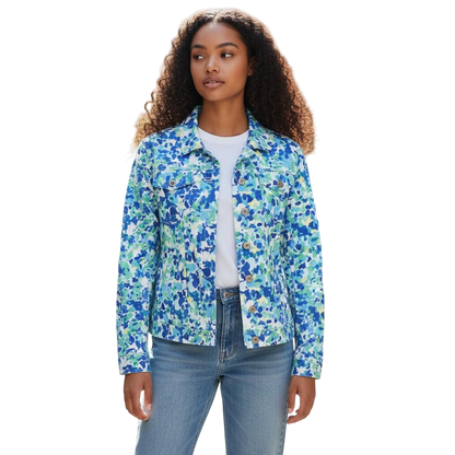 Floral Fiesta Women's Casual Jacket - Button Up Your Style!