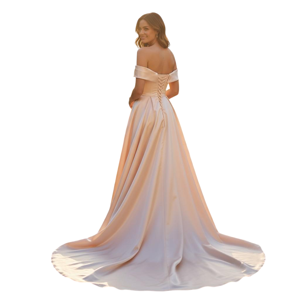Peach Dreams Satin Ballgown - Feel Like Royalty!