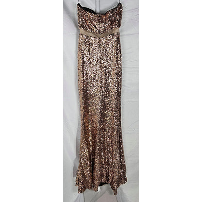 Sparkle Like You Mean It: Sequin Strapless Evening Gown