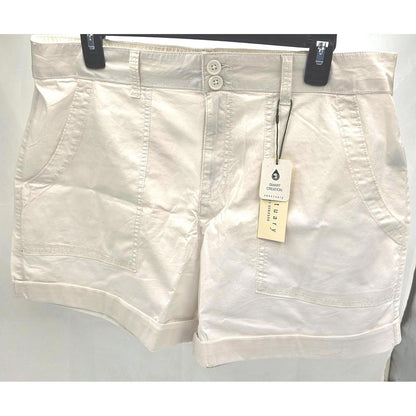 Creamy Dreamy Women's Casual Shorts - Double Button Delight