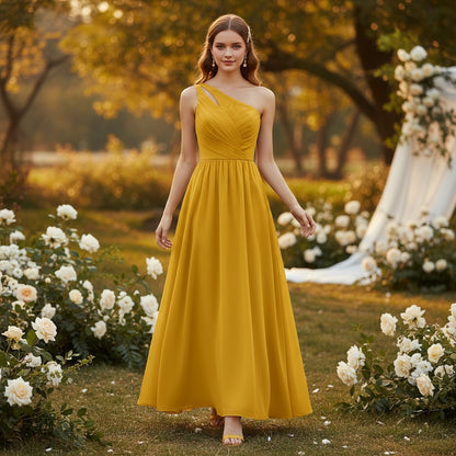 Mustard Sun Through Floating Chiffon
