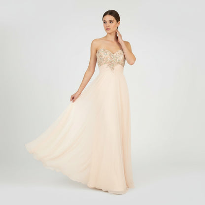 Blush Whispers Through Flowing Chiffon