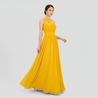Mustard Sun Through Floating Chiffon