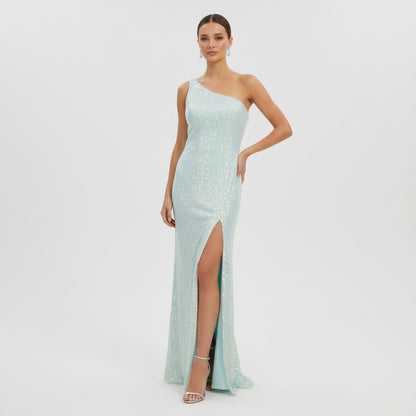 Ice Blue Sequins Like Frozen Lightning