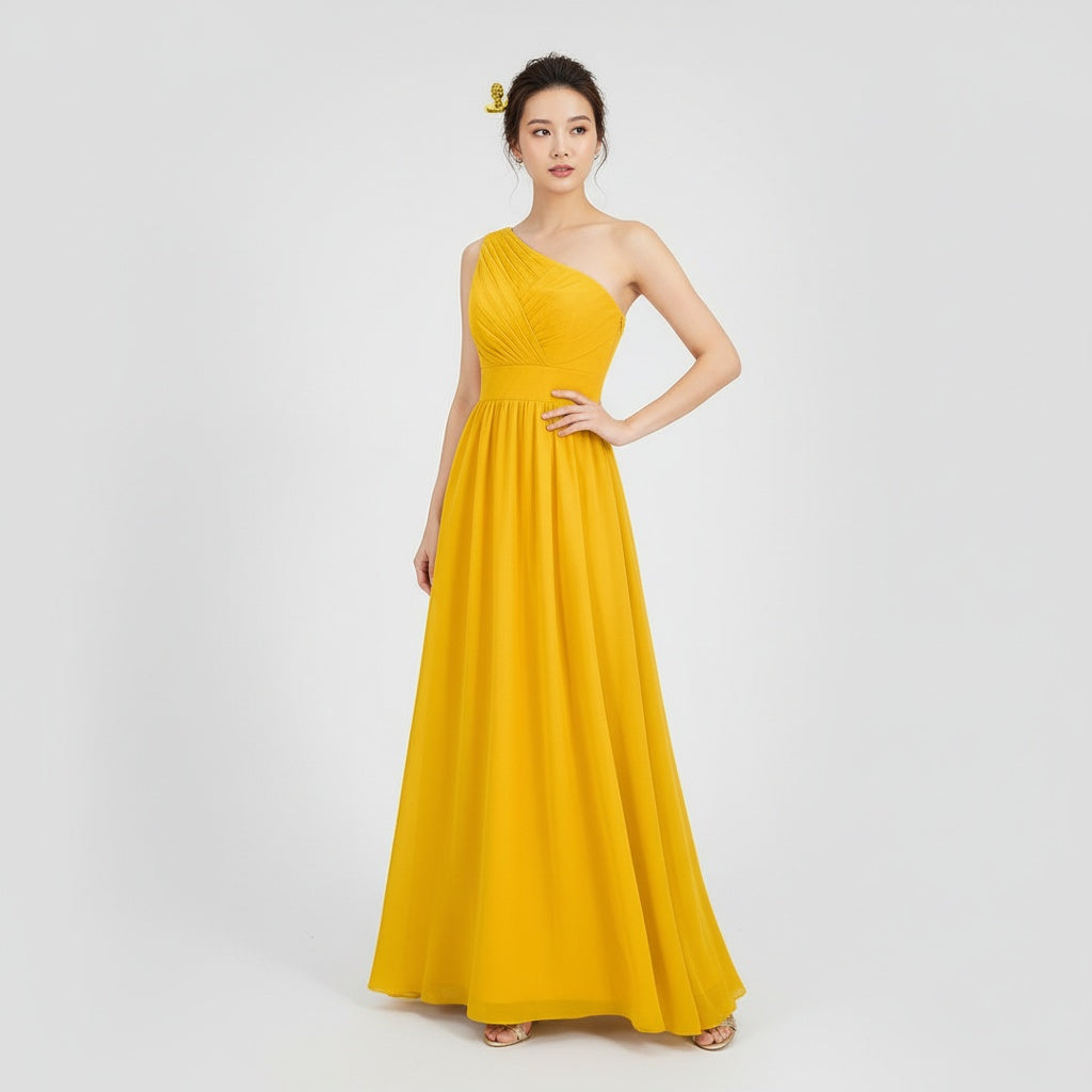 Mustard Sun Through Floating Chiffon