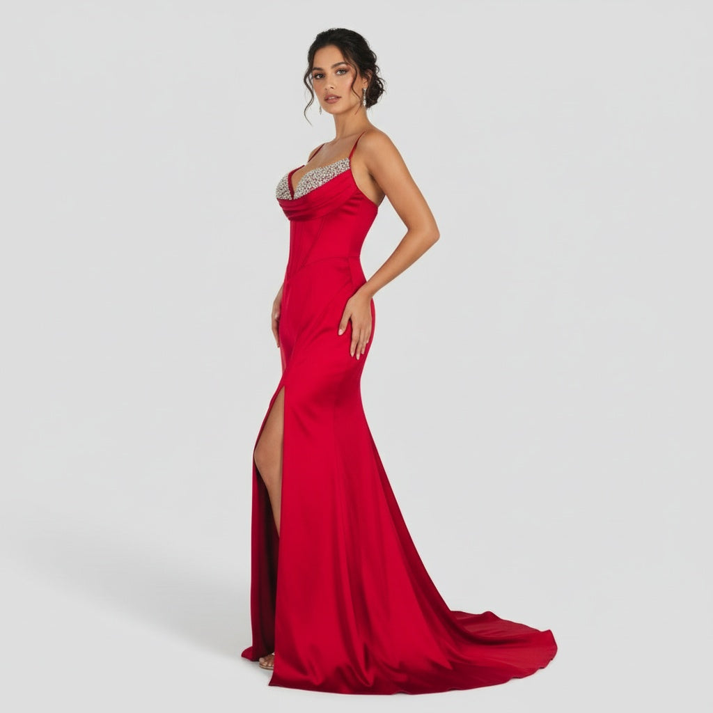 Red Satin Poured Into Fire