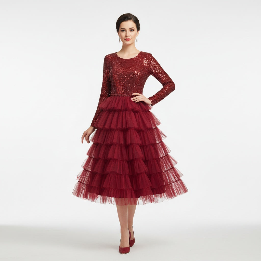 Red Fire Suspended in Tulle