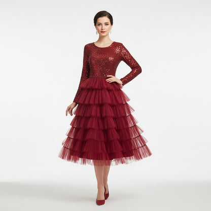 Red Fire Suspended in Tulle