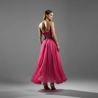 Bubblegum Bliss Evening Gown: Flutter into Fabulousness!