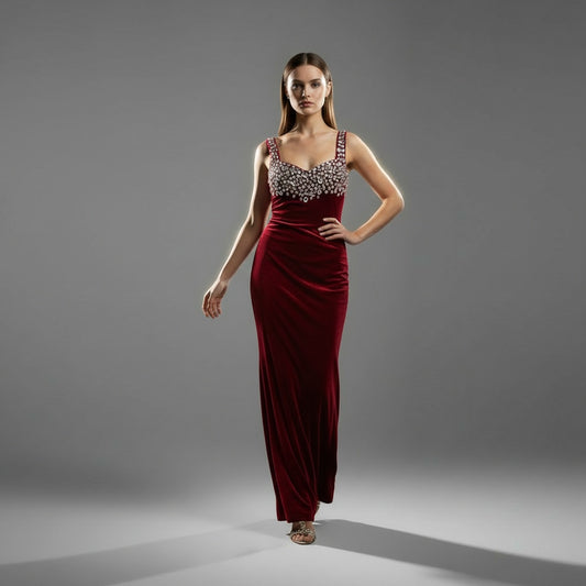 Velvet Vixen: The Berry Divine Evening Gown