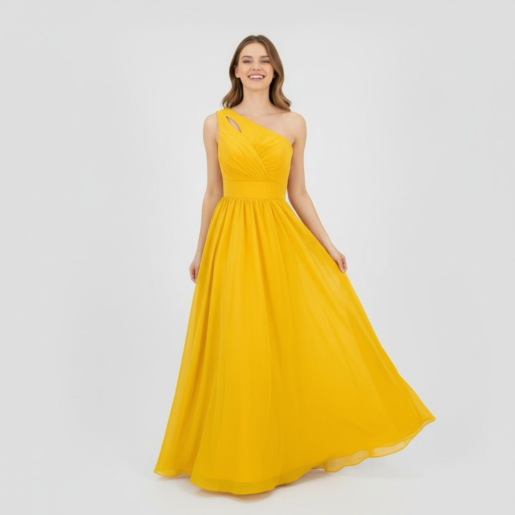 Mustard Sun Through Floating Chiffon