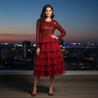 Red Fire Suspended in Tulle