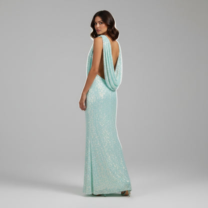 Ice Blue Sequins Like Frozen Lightning