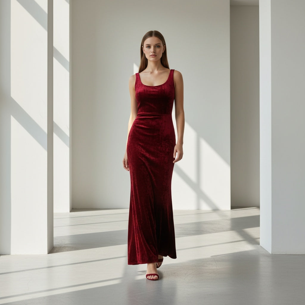 Velvet Vixen: The Berry Divine Evening Gown