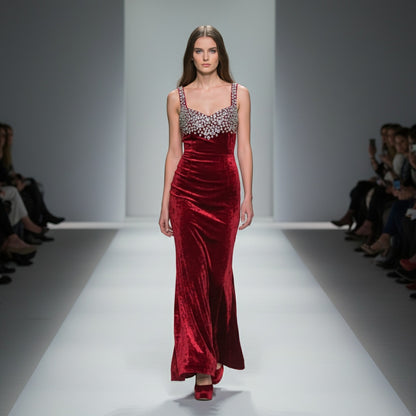 Velvet Vixen: The Berry Divine Evening Gown
