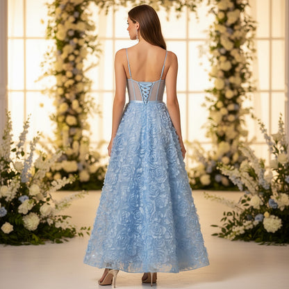 Whimsical Blue Petal Gown – Your Fairy Tale Awaits!