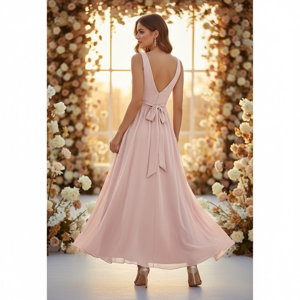 Blushing Belle Maxi Dress: Elegance with a Twist