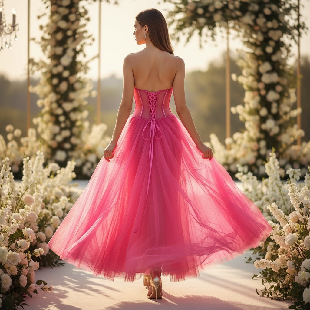 Bubblegum Bliss Evening Gown: Flutter into Fabulousness!