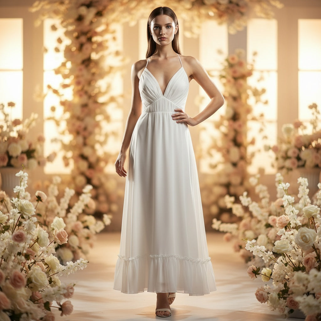 Whimsical White Wonderland Dress: Float into Fashion